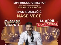 Ivan Bosiljčić zakazao i treći koncert “Naše veče” u mts Dvorani