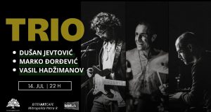 Vasil Hadžimanov, Marko Đorđević i Dušan Jevtović u klubu Bitefartcafe