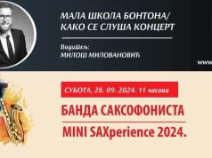 Banda saksofonista na početku sezone dečjih koncerata na Kolarcu