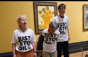(VIDEO) Aktivisti pokreta “Just Stop Oil” ponovo posuli supom Van Gogove “Suncokrete”