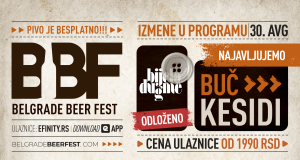Odložen koncert Bijelog Dugmeta zakazan za 30. avgust na Belgrade Beer Festu — novi datum koncerta na jesen u Beogradskoj Areni